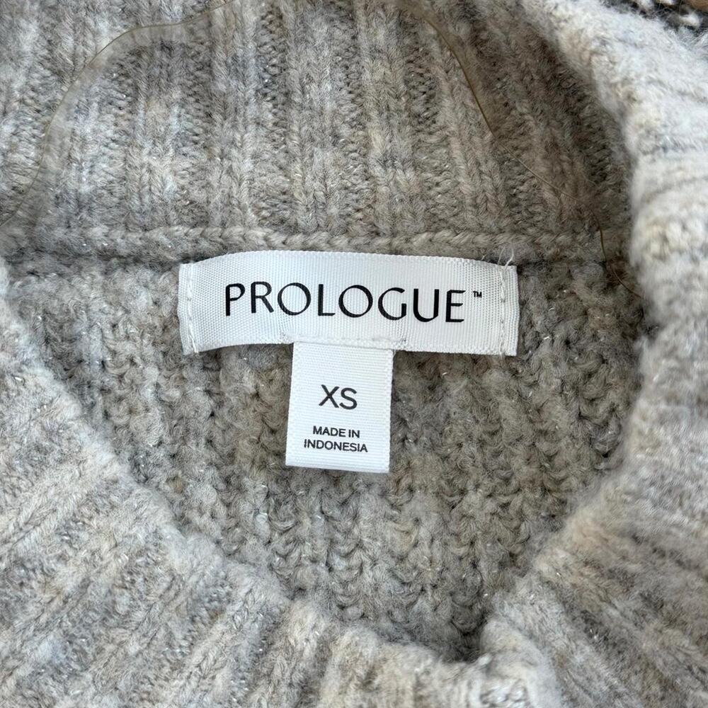Prologue Beige/Gray Knit Sweater | X-Small - Picture 3 of 4